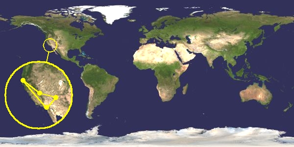 Earth with California shown