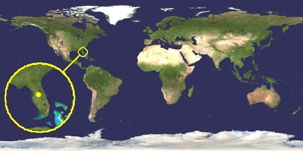 Earth with Florida shown