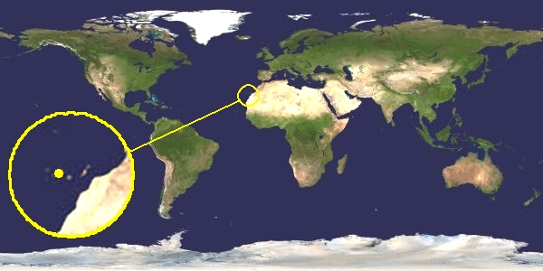 Earth with Tenerife shown